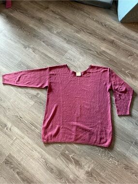 Vintage Paris Sport Club round neck Sweater in rose / Raspberry. XXL, XXXL